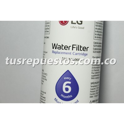 Filtro de agua para nevera LG Ref LT600 -  5231JA2006A